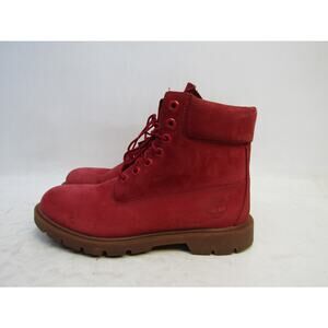 Timberland Mens Size 8 M Red Suede Lace Up Ankle Casual Shoes